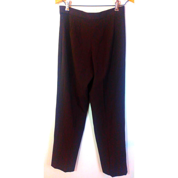 Rafaella Women Sz 8 Dark Brown Work Pants Stretch Flat Front Business Office - Picture 3 of 6